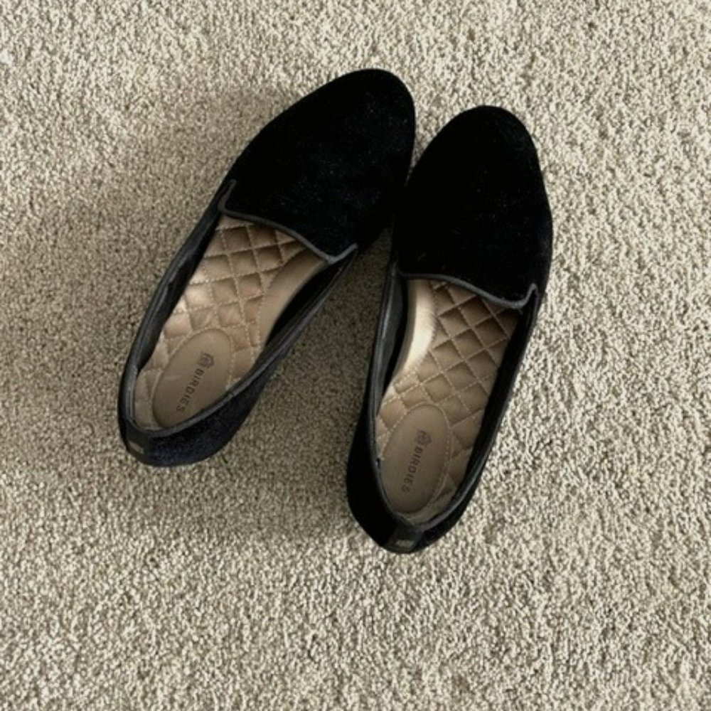 black velvet flats